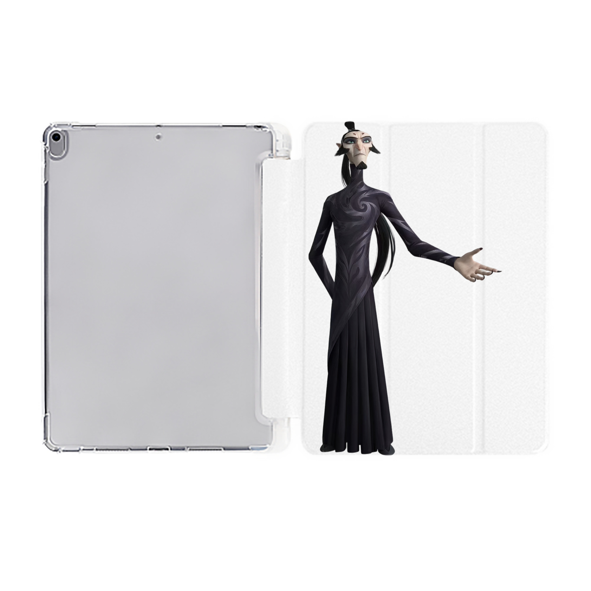 （画像用） Ne Zha 2 ナタ 魔童の大暴れ IPad ケース ペン収納付き 三つ折りスタンド PUレザー×シリコン 対応機種9.5/10.5/10.9インチ